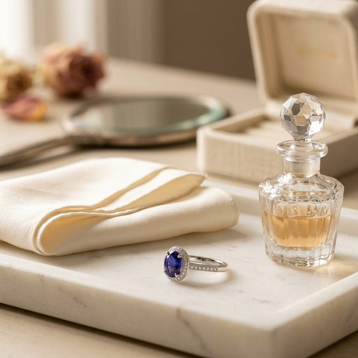 แหวนเพชร ทรงรี ล้อมเพชร ตัวเรือนทองคำขาว 14K จาก RockHer