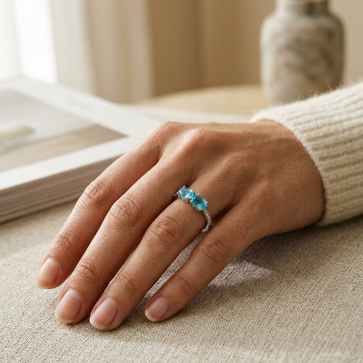 แหวนเพชร ฝังปาเว่ ตัวเรือนทองคำขาว 14K จาก RockHer