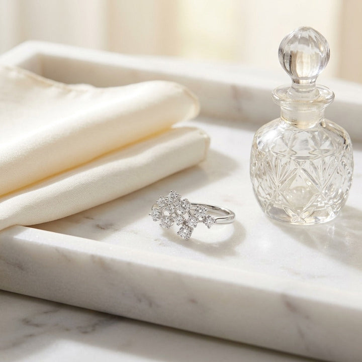Scattered Diamond Ring in 14K White Gold - lifestyle