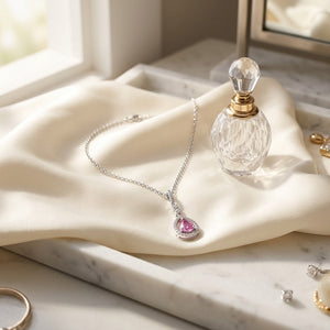 สร้อยคอเพชร ตัวเรือนทองคำขาว 14K จาก RockHer