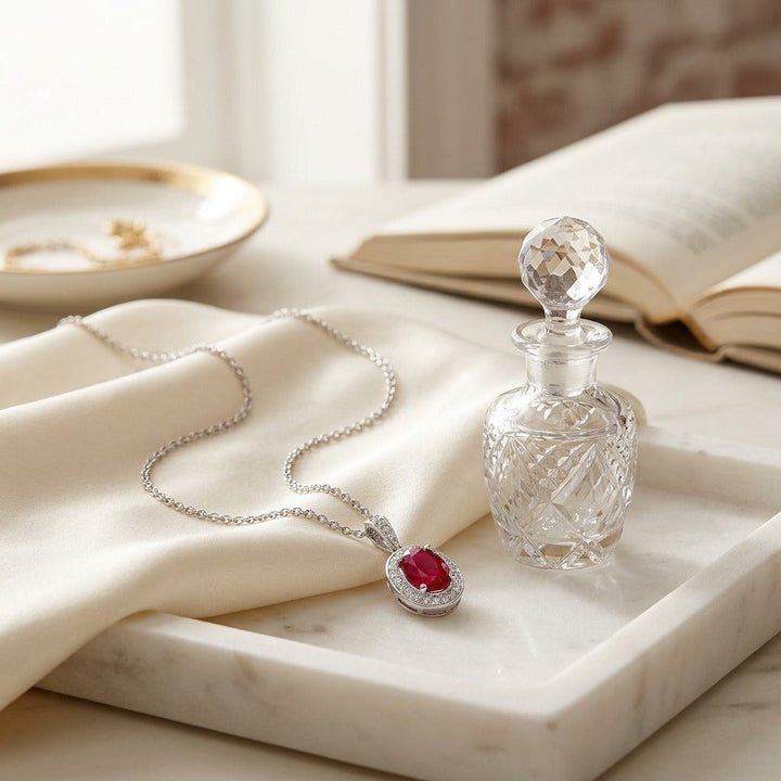 สร้อยคอเพชร ตัวเรือนทองคำขาว 14K จาก RockHer
