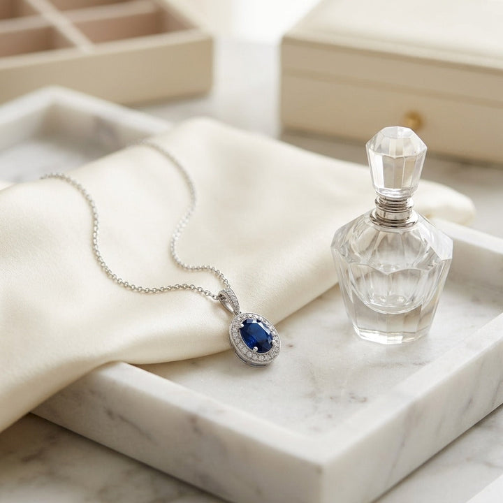 สร้อยคอเพชร ตัวเรือนทองคำขาว 14K จาก RockHer