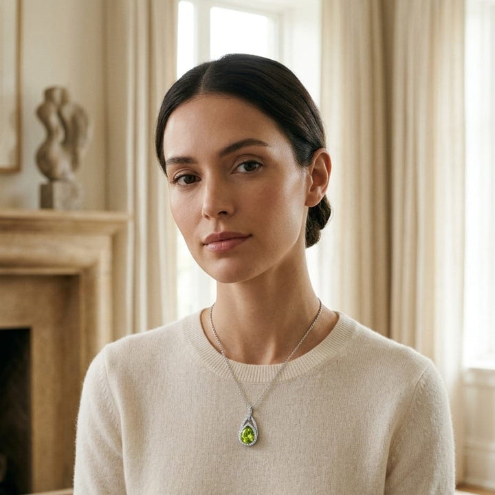 สร้อยคอเพชร ตัวเรือนทองคำขาว 14K จาก RockHer