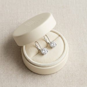 ต่างหูเพชร ตัวเรือนทองคำขาว 14K จาก RockHer