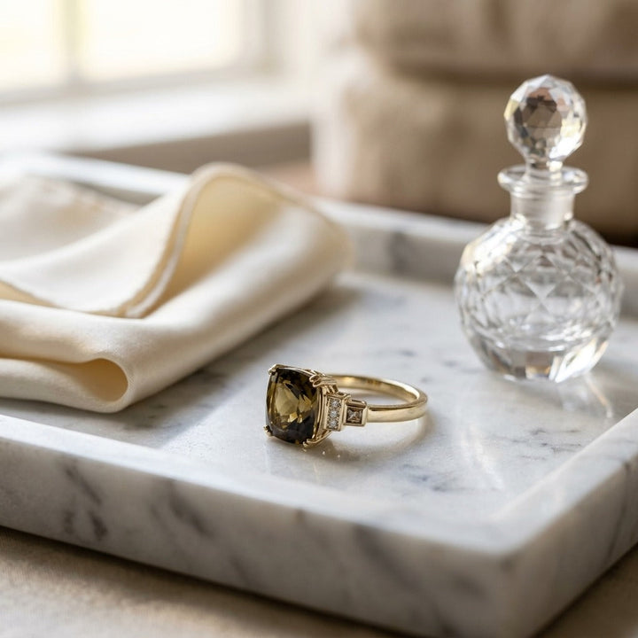 แหวนเพชร ตัวเรือนทองคำเหลือง 14K จาก RockHer