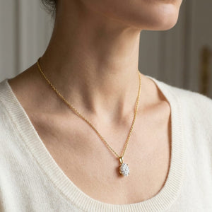 จี้เพชร Solitaire Pendants ทรงรี หุ้มขอบเลื่อน จาก RockHer
