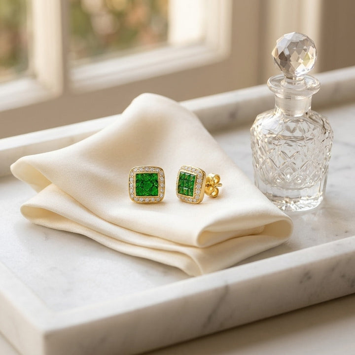 ต่างหูเพชร ตัวเรือนทองคำเหลือง 14K จาก RockHer