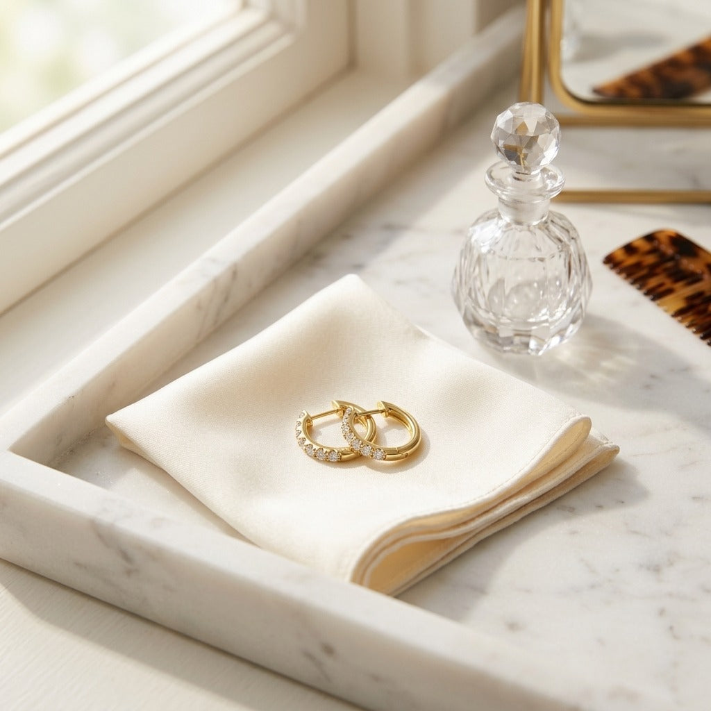 Diamond 3/4ctw Hoop Earring Set in 14K Yellow Gold - lifestyle