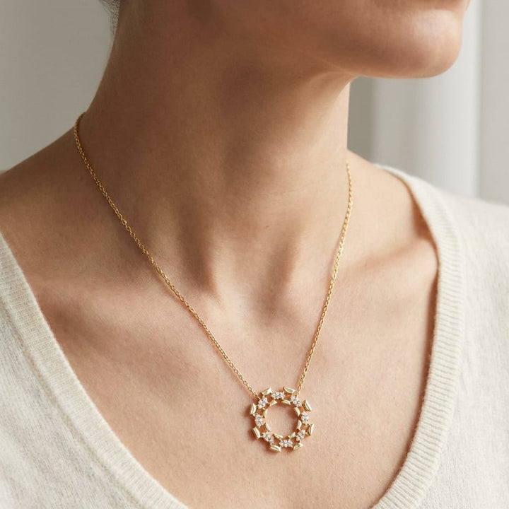 สร้อยคอเพชร ตัวเรือนทองคำเหลือง 14K จาก RockHer