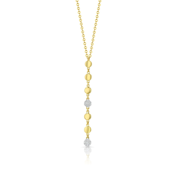 Diamond Linear Drop Necklace in 14k Yellow Gold 0.09ctw | RockHer