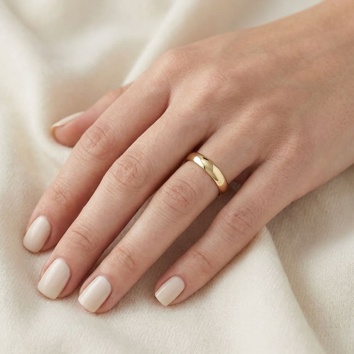 แหวนแต่งงาน ตัวเรือนทองคำเหลือง 14K จาก RockHer