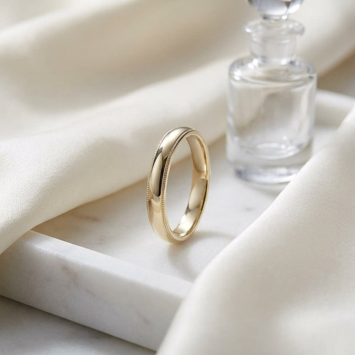 แหวนแต่งงาน ตัวเรือนทองคำเหลือง 14K จาก RockHer