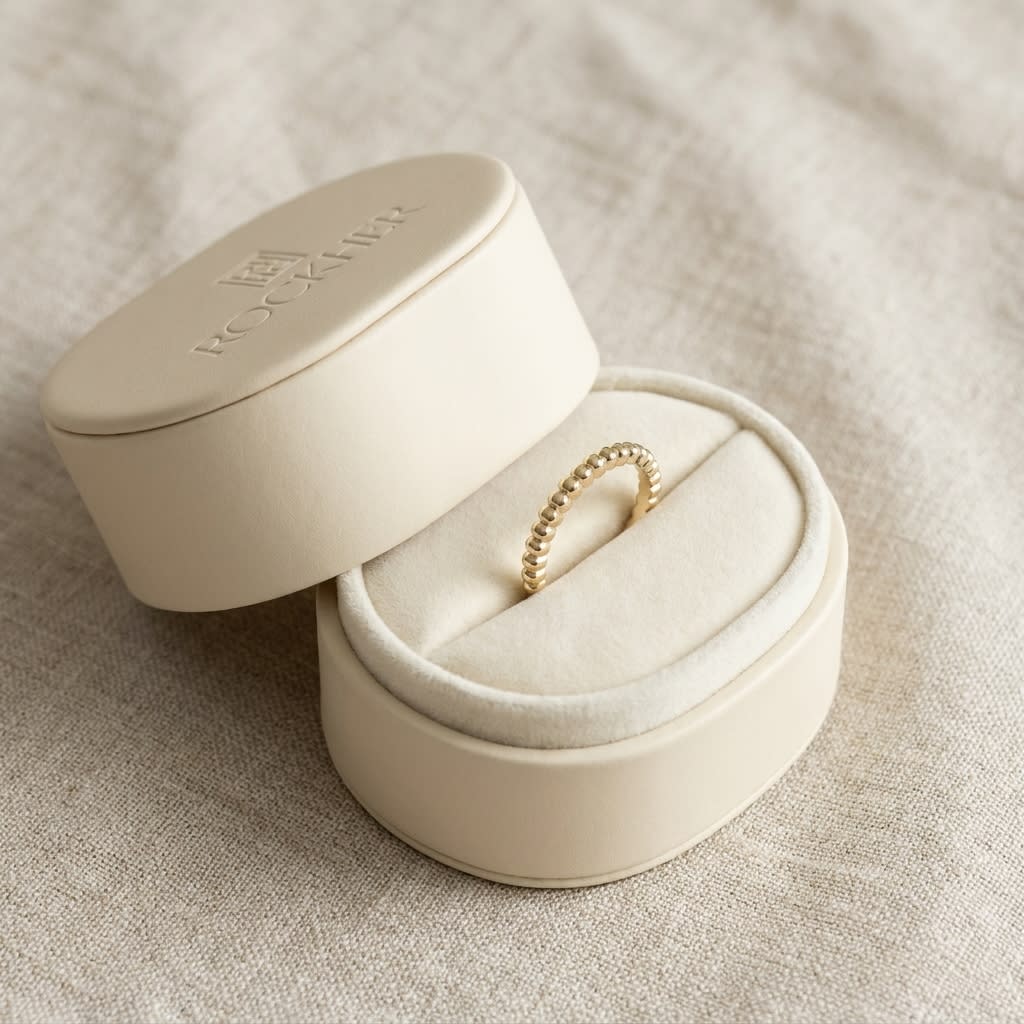 2mm Comfort-Fit Wedding Band in 14K Yellow Gold, in navy velvet jewelry box