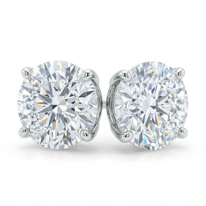 4-Prong Lab Diamond Stud Earrings | RockHer