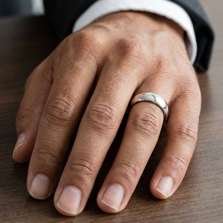 แหวนแต่งงาน ตัวเรือนแพลทินัม 950 จาก RockHer