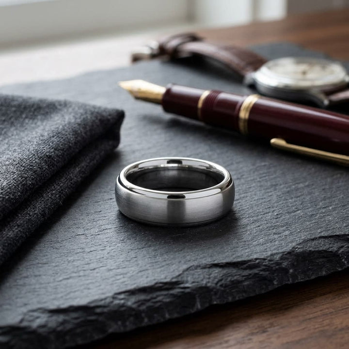 แหวนแต่งงาน ตัวเรือนแพลทินัม 950 จาก RockHer