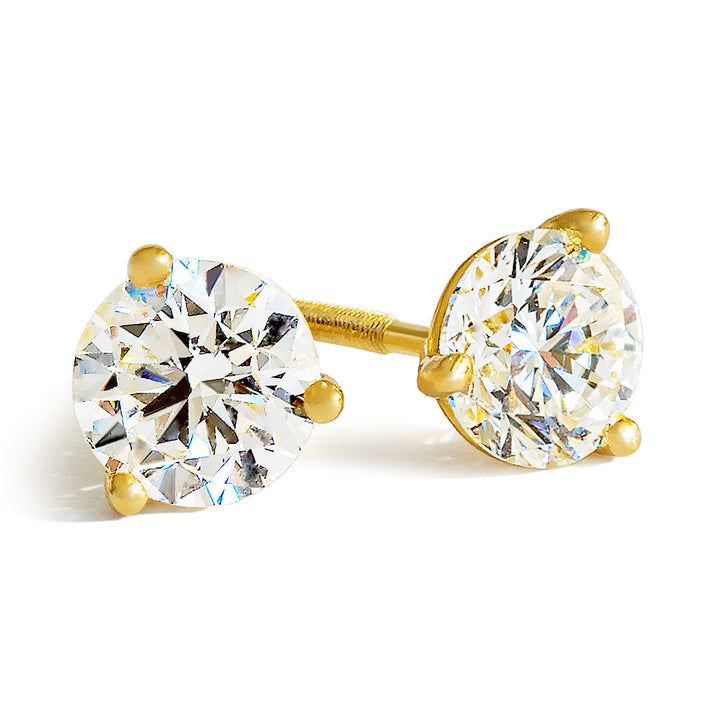 Diamond Stud Earring Setting, in 950 - Platinum – view 7 | RockHer