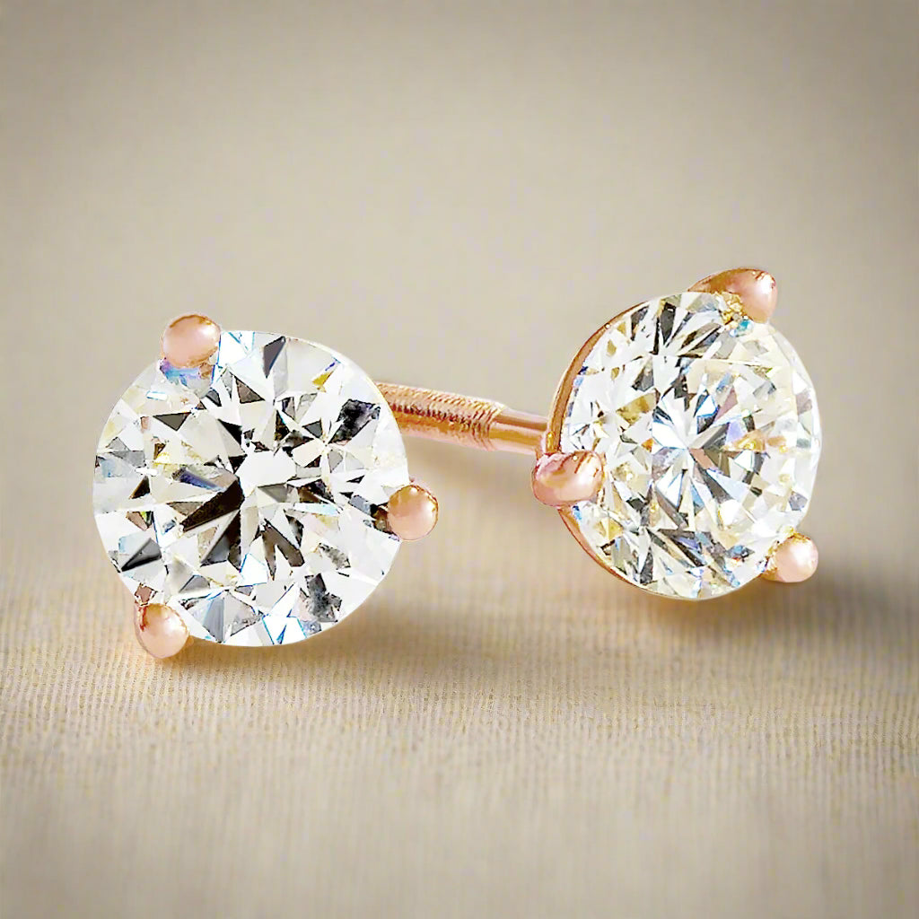 Diamond Stud Earring Setting, in 950 - Platinum – view 9 | RockHer