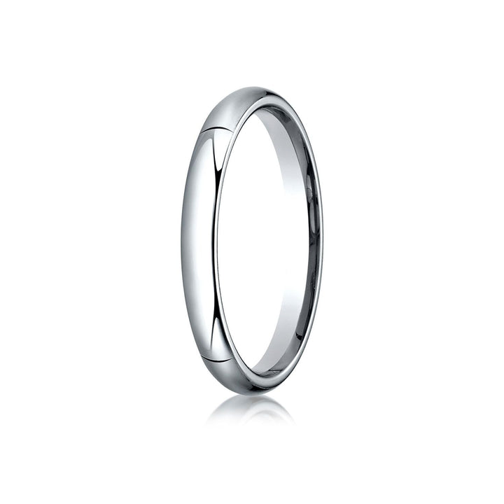 3mm High Dome Comfort-Fit Wedding Band, in 18K White Gold | RockHer