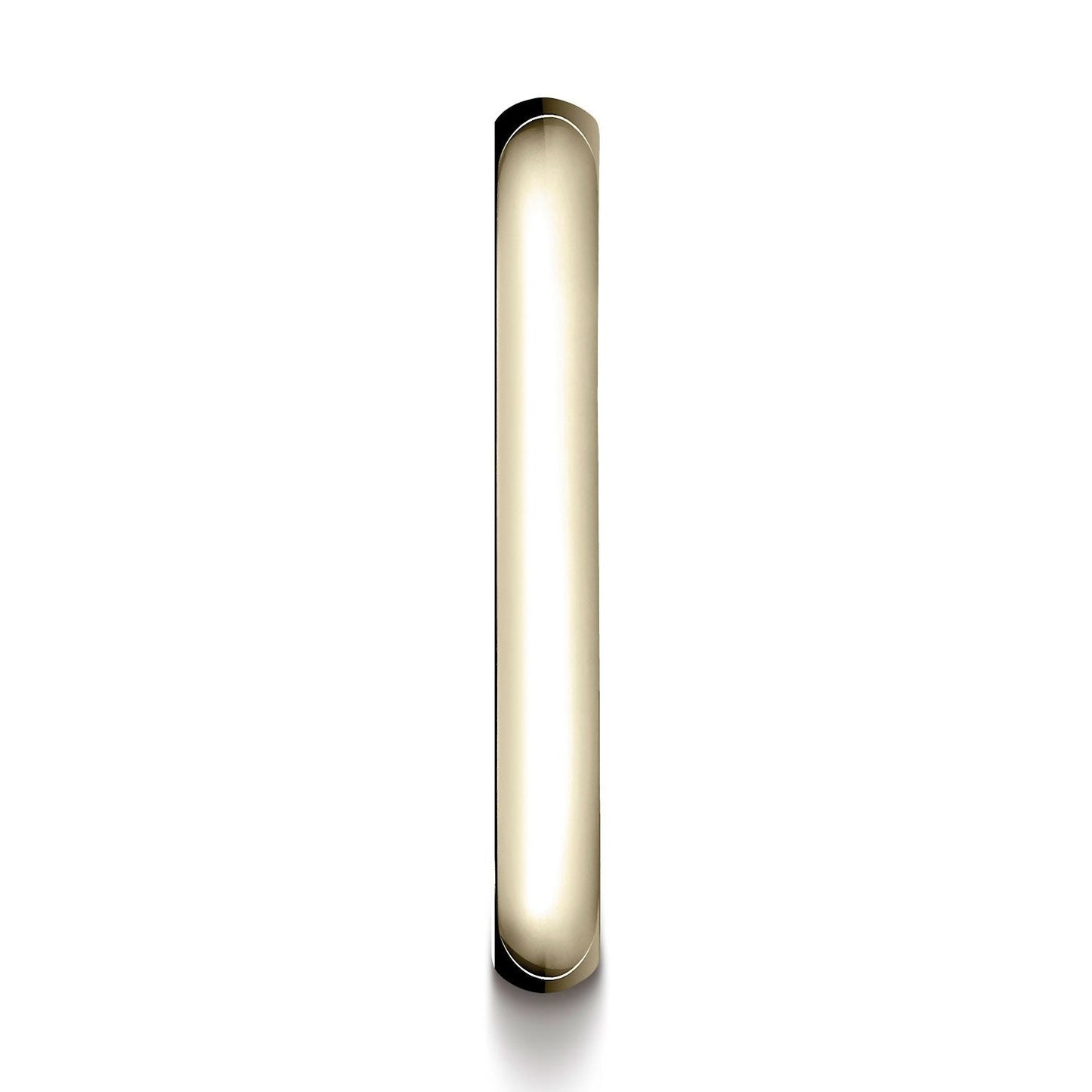 แหวนทองคำ 18k สีเหลือง หน้ากว้าง 3 มม. ดีไซน์โดมสูง แบบสวมใส่สบาย