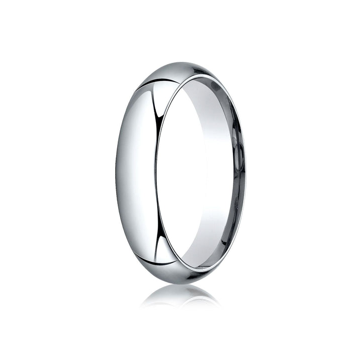 5mm High Dome Comfort-Fit Wedding Band, in 14K White Gold | RockHer
