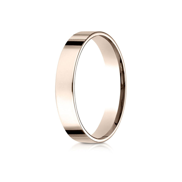 4mm Flat Comfort-Fit Wedding Band, in 14K Rose Gold | RockHer
