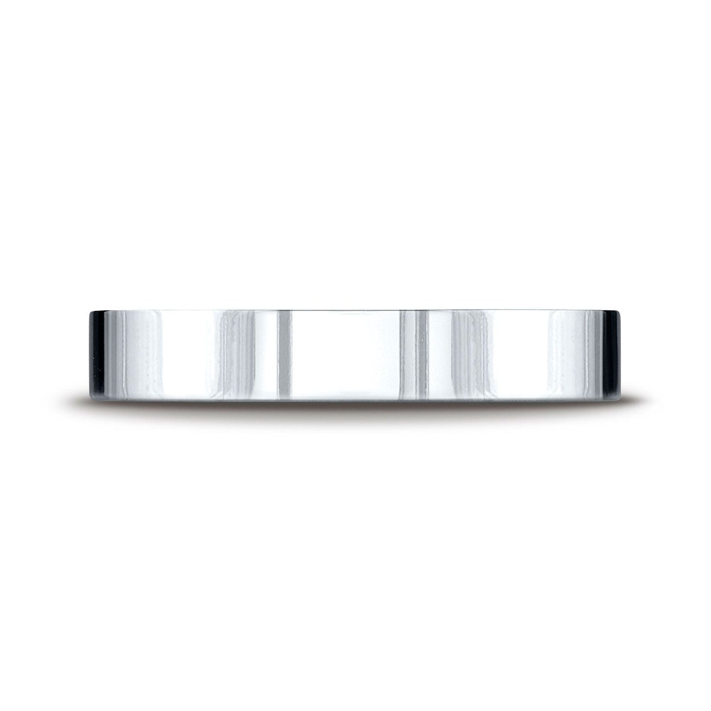 แหวนแพลทินัมแบบแบนขนาด 4 มม. สวมใส่สบาย