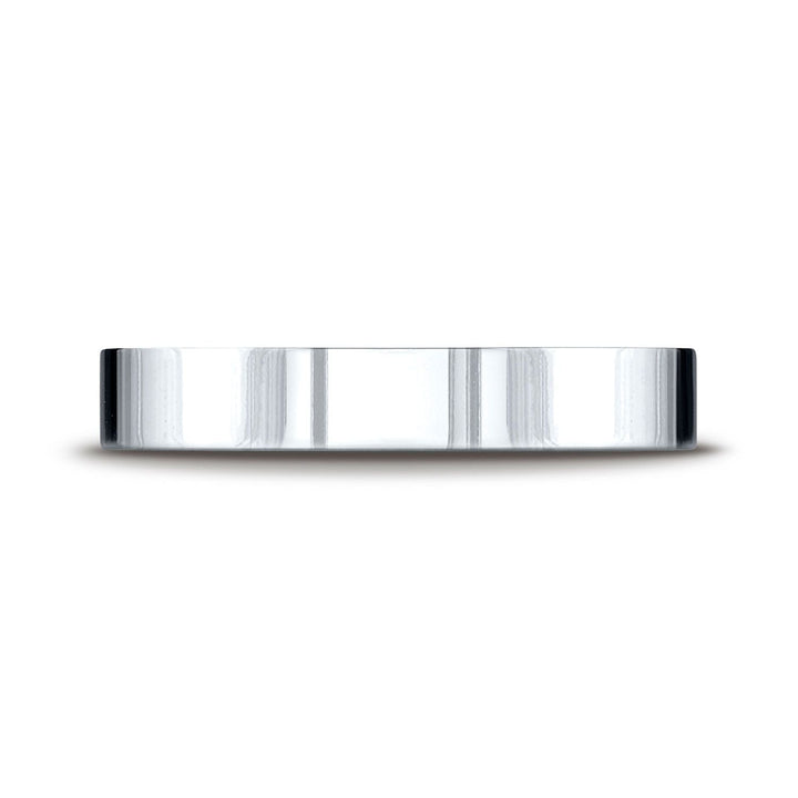 4mm Flat Comfort-Fit Wedding Band, in Platinum | RockHer