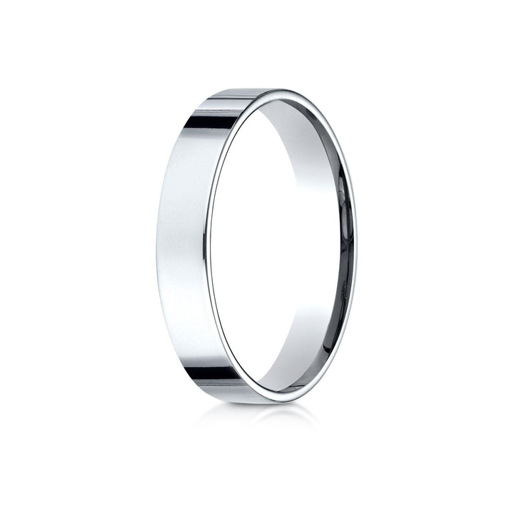 4mm Flat Comfort-Fit Wedding Band, in 14K White Gold | RockHer