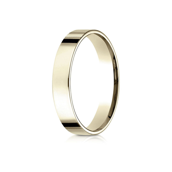 4mm Flat Comfort-Fit Wedding Band, in 18K Yellow Gold | RockHer