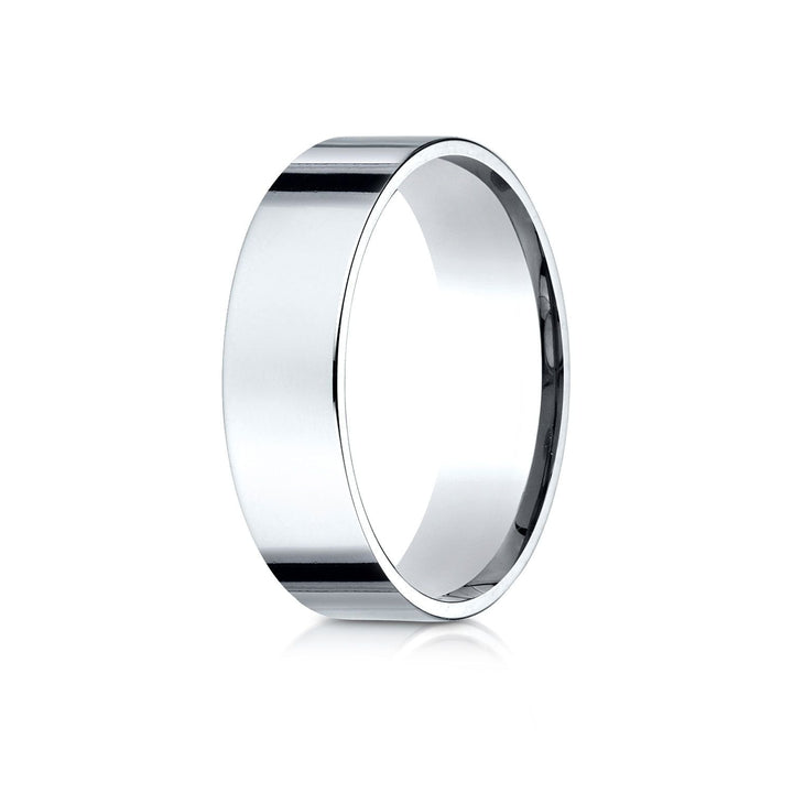 6mm Flat Comfort-Fit Wedding Band, in 18K White Gold | RockHer