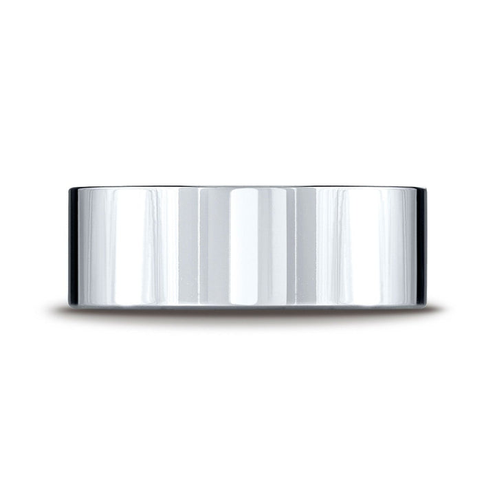 8mm Flat Comfort-Fit Wedding Band, in Platinum | RockHer