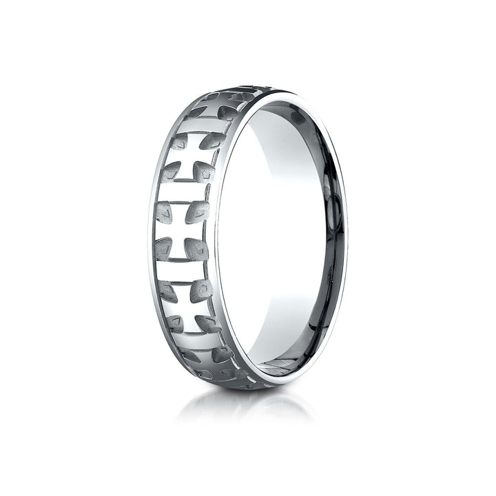6mm Comfort-Fit Wedding Band, in 18K White Gold | RockHer