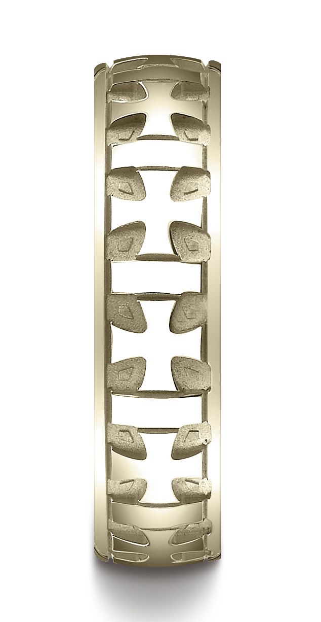 แหวนทองคำ 18k สีเหลือง ขนาด 6 มม. แบบสวมใส่สบาย ลวดลายกากีลแบบแกะสลัก