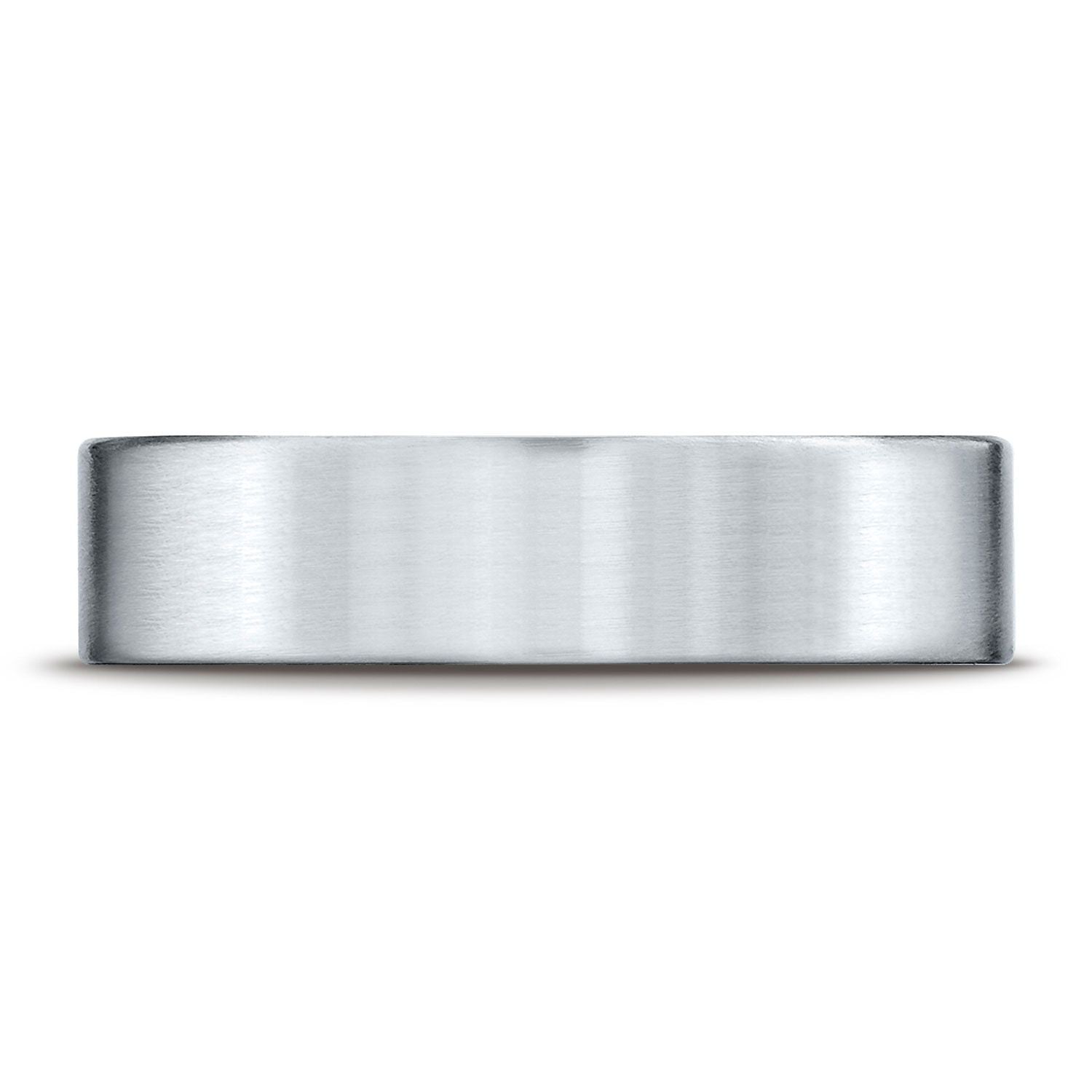 Platinum 6mm Comfort-fit Satin-finished Carved Design Band