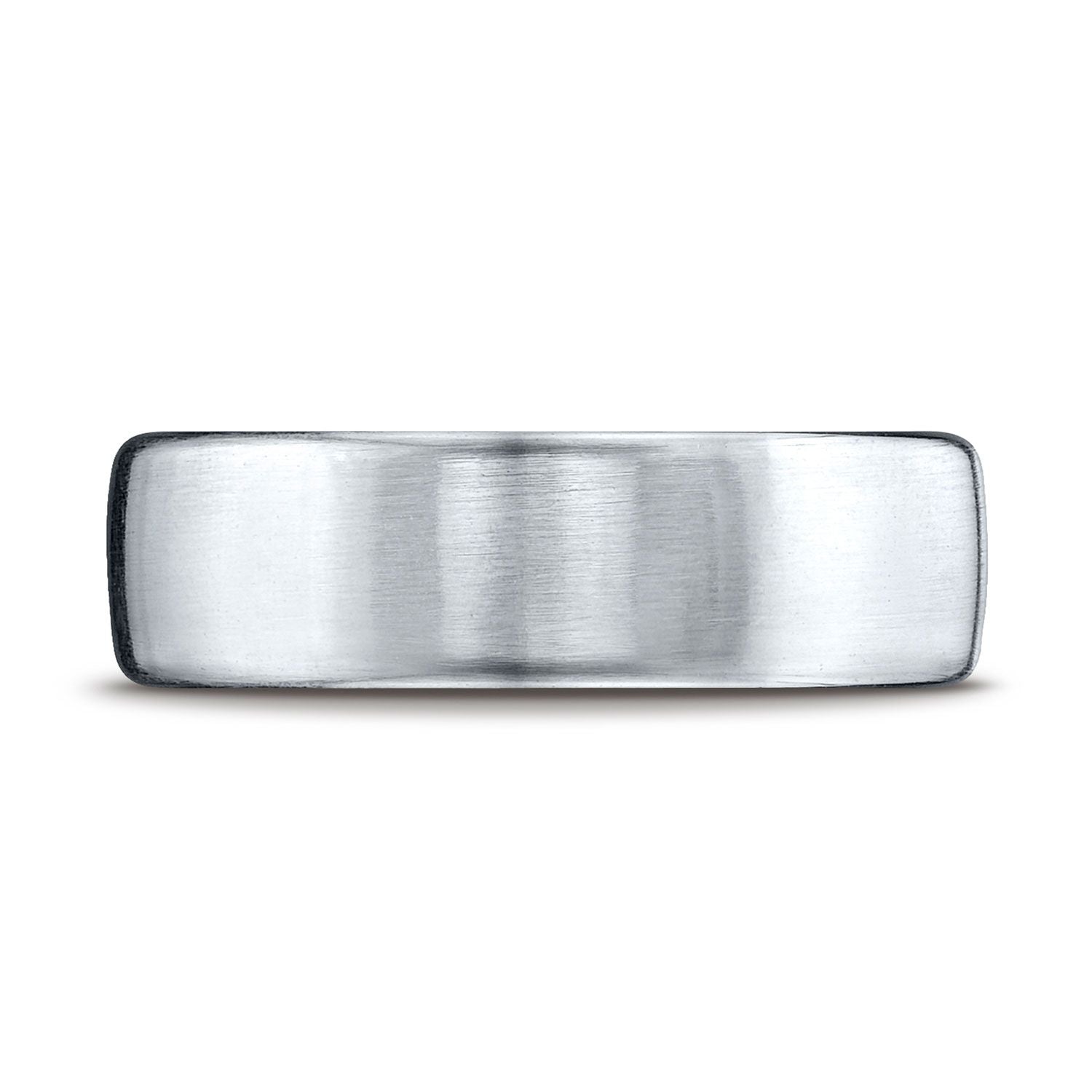 Platinum Yellow Gold 7.5mm Comfort-fit Satin Finish Design Band