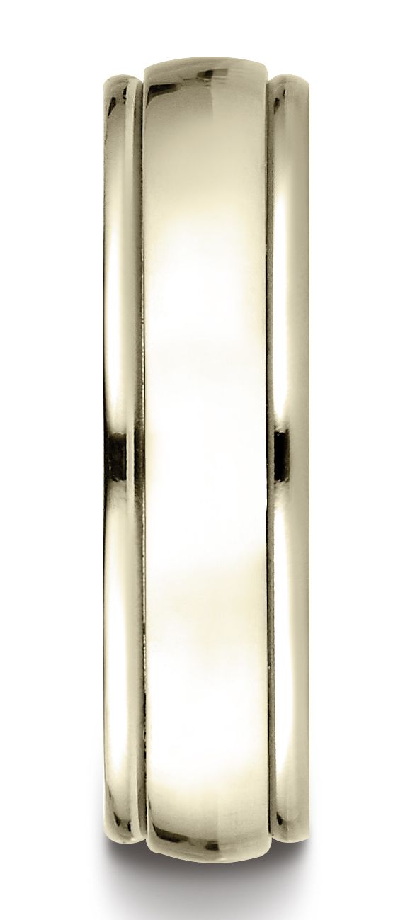 แหวนทองคำ 14k สีทองทั้งหมด ขนาด 6 มม. แบบสบาย ฟิตสูง ขัดเงา ลวดลายแกะสลัก