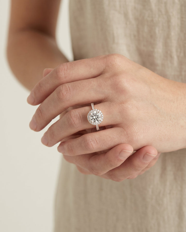 Taylor Select Classic French Pave Halo in 14K Rose Gold – view 3