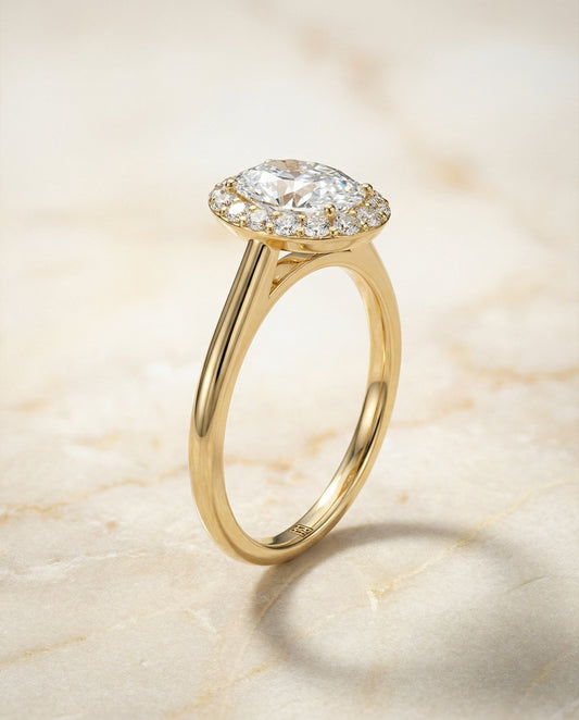 Etta Select Oval engagement ring in 18K Yellow Gold