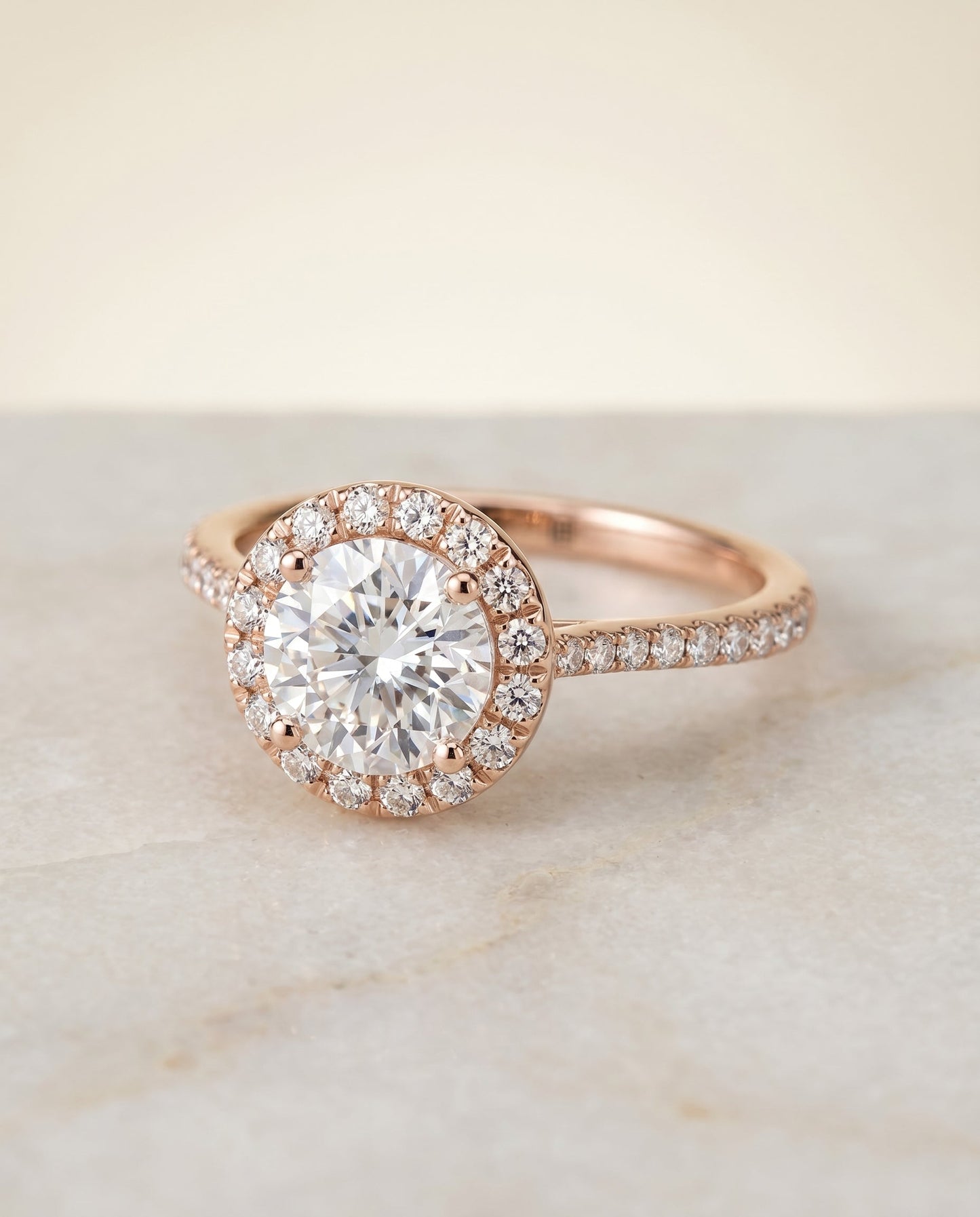 Dionne Select Diamond Pave Halo in 14K Rose Gold – view 1