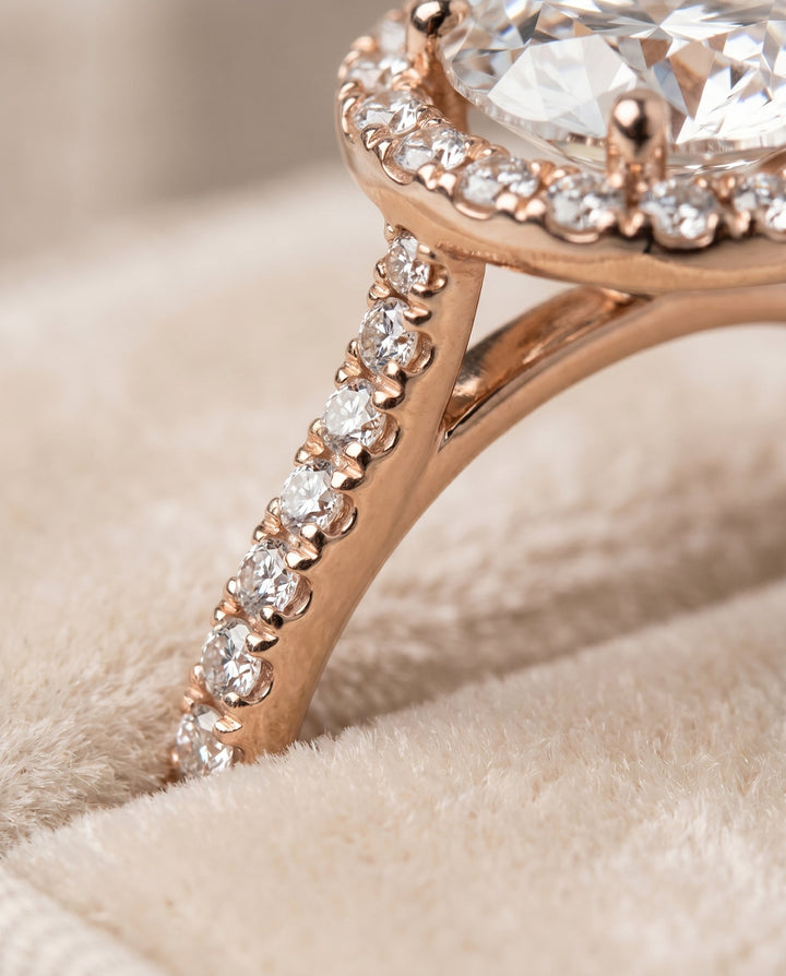 Dionne Select Diamond Pave Halo in 14K Rose Gold – view 4