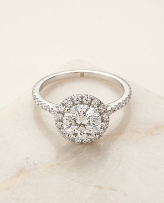Dionne Select Diamond Pave Halo in Platinum – view 1
