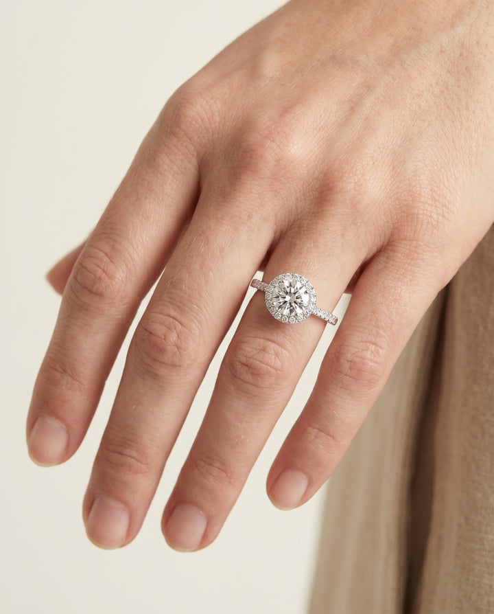 Dionne Select Diamond Pave Halo in Platinum – view 5