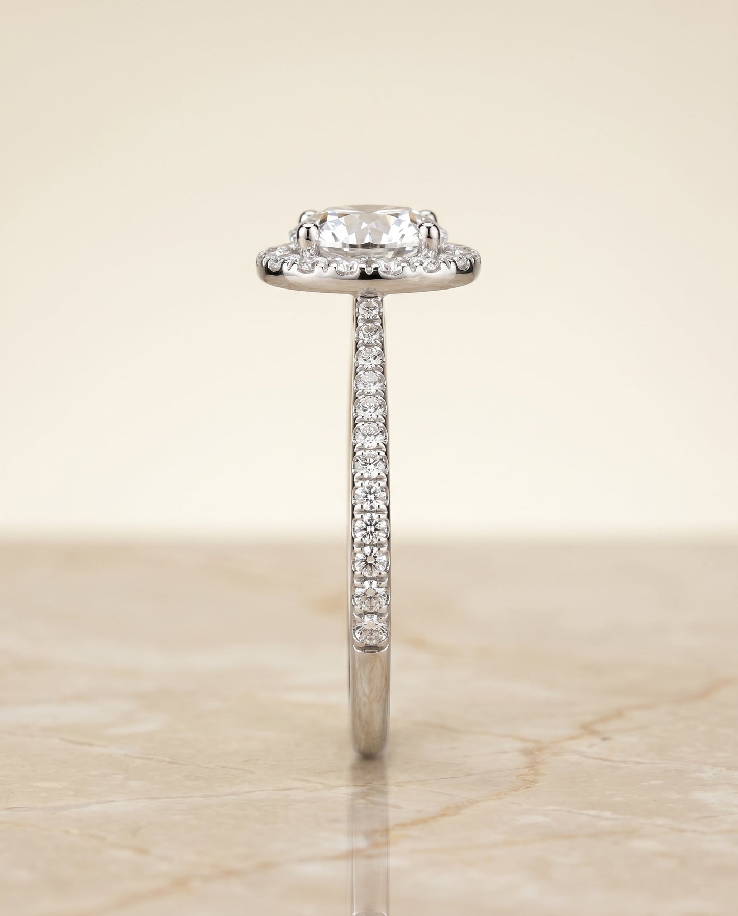 Dionne Select Diamond Pave Halo in Platinum – view 6