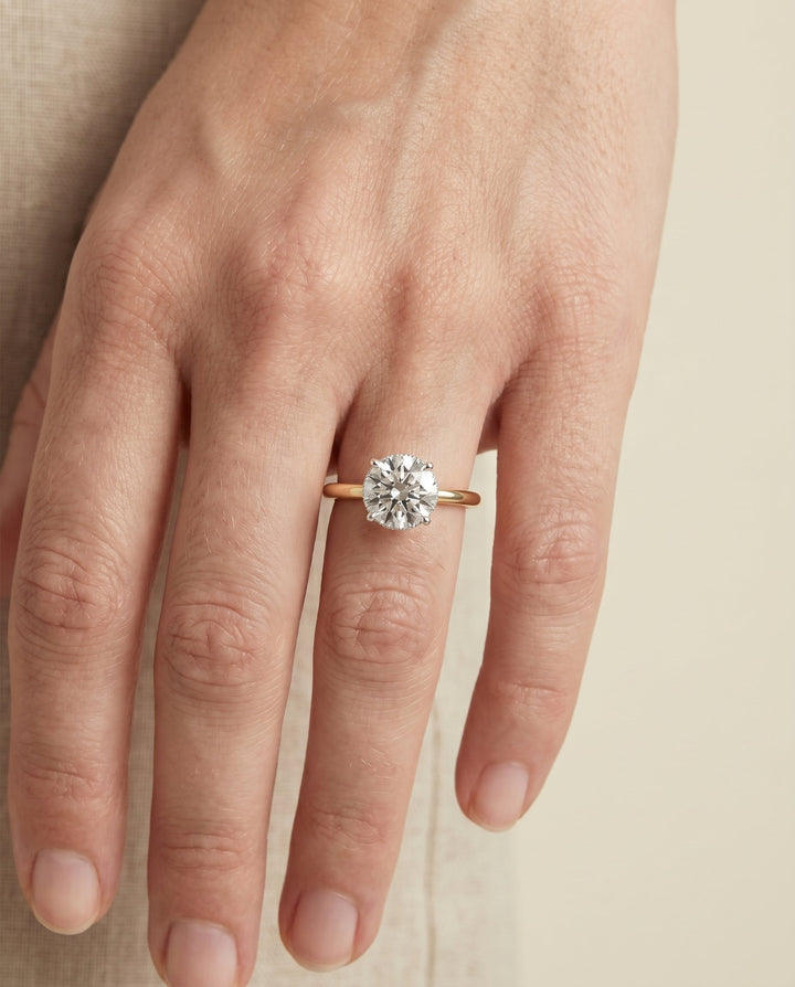 Dolly Select Double Hidden Halo Solitaire Oval in 18K Yellow Gold – view 5
