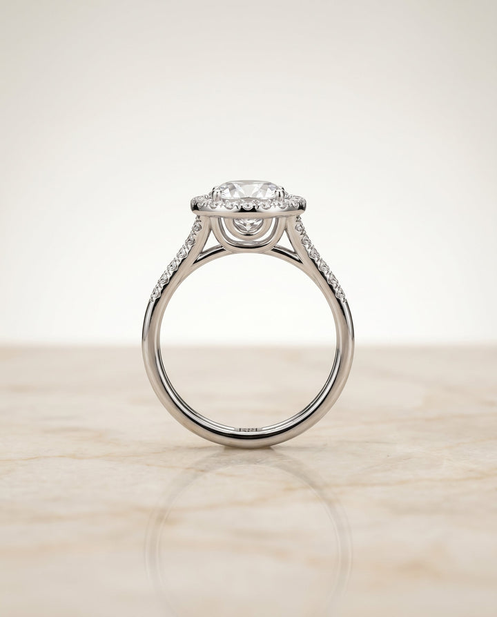 Toni Select Double Row Split Shank Halo in Platinum – view 6