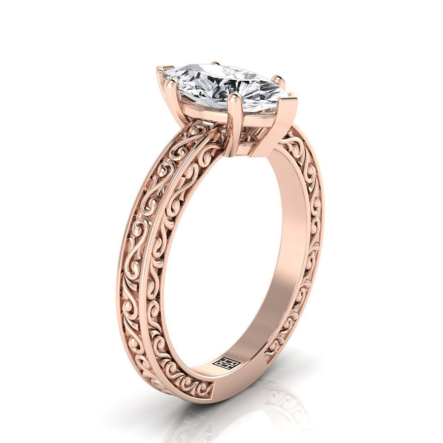 The เวโรนิกา Engagement Ring, made to order in our Los Angeles atelier