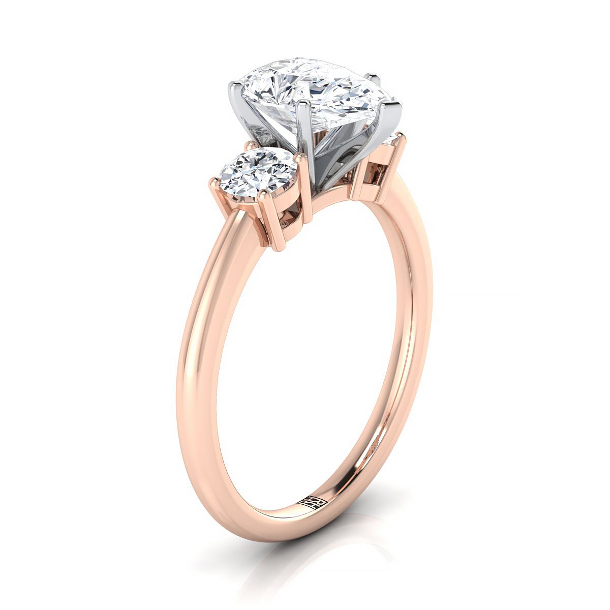 ตัวเรือนแหวนหมั้นเพชร Anita ทรงหยดน้ำ ฝังหนาม ทองคำชมพู 14K จาก RockHer