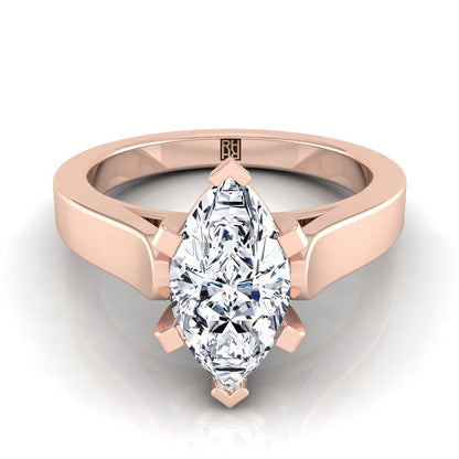 ตัวเรือนแหวนหมั้น Charlotte ทรงมาคี ฝังหนาม ทองคำชมพู 14K จาก RockHer