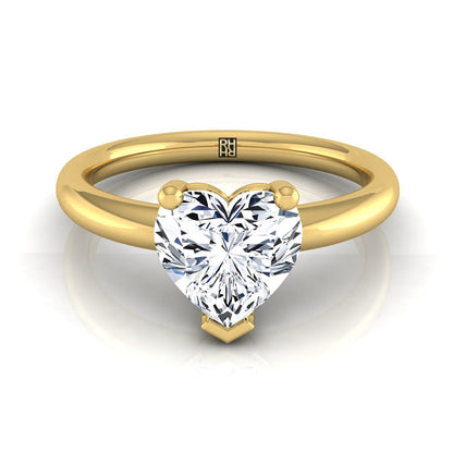 ตัวเรือนแหวนหมั้น Tori ทรงหัวใจ ฝังหนาม ทองคำเหลือง 18K จาก RockHer